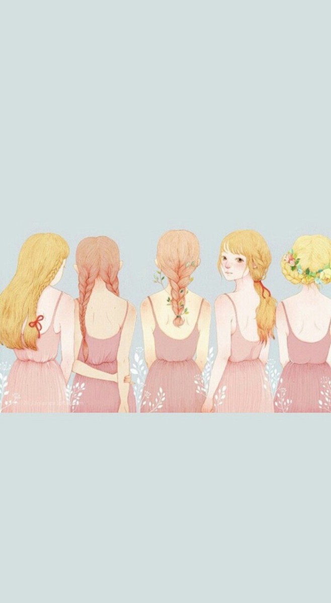 姐妹闺密友谊动漫壁纸手机壁纸锁屏壁纸