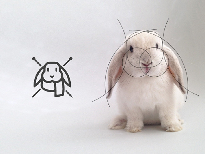 可爱兔子logo设计 ​ ​​​​