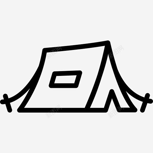 露营帐篷我们的最后一个夏天图标 创意素材