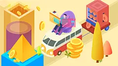 大数据创新商务AI科技插画