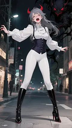 壁纸分享：被恶魔附身控制的小姐姐 - 小红书