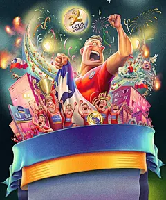 疯子Oscar Ramos超级夸张插画作品-人物动物广告创意插画 ​​​​