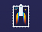 Rocket Postage Stamp