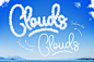 蓝天白云天空浮云文字云层云朵标题字体特效设计ps动作插件模板下载_颜格视觉