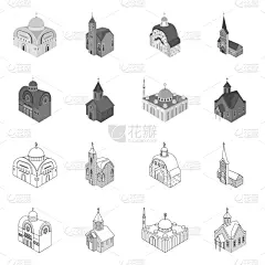 分离着色,寺庙,标志,神,圣职者,古老的,传统,灵性,收集