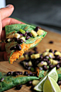 Sweet Potato Quesadillas with Black Bean Pineapple Salsa ~vegan or vegetarian~