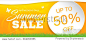 summer sale template banner, vector illustration