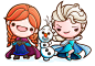 frozen disney Elsa olaf anna cute kawaii chibi winter snow fanart
