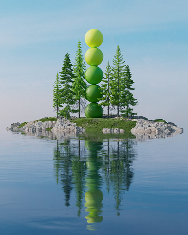 3D abstract CGI desi...