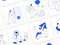 Work scene illustration Pack - Illustrations : Hello. 
This illustration pack based on modern work scenes, they are suitable for your app design, web design,presentation and all needs. The flat styles are easy to edit, so they help to speed up the design 