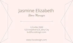 Simple Geometry Element Clothing Store Owner Personal Information Business Card