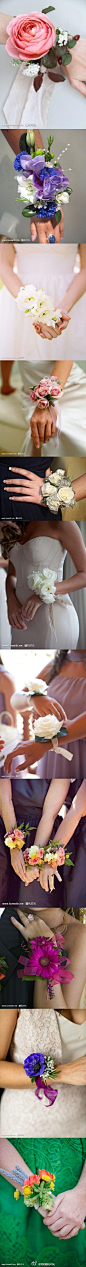 #新娘配饰#11组精美花朵装饰的新娘腕花，等结婚时一定要带一个这么美的~http://www.lovewith.me/share/detail/all/28094#腕花#