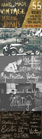手工制作复古字母PS笔刷 Hand-Made Vintage Lettering Brushes_软件工具_乐分享素材网_psd素材_平面素材_png素材_免费素材_素材共享平台