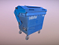 带轮子的垃圾箱 回收站 塑料垃圾桶 - 综合模型 蛮蜗网