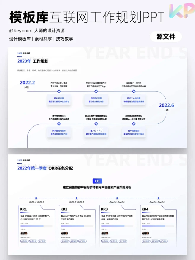开工不被动❗️OKR工作规划PPT提前备...