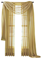 Sheer Voile 216" Long Window Scarf Swag traditional-valances