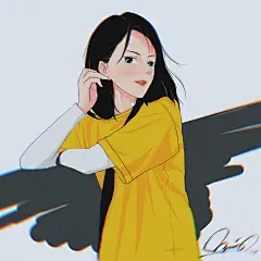 【2019.06.20】人物插画 手绘板绘