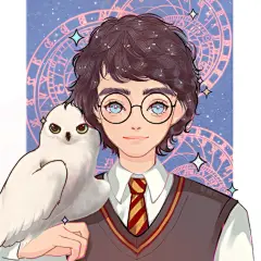 魔法学院✨ 罗恩/哈利/赫敏 头像壁纸插画—@一颗猫头—微博