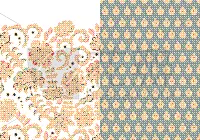 水平画幅,一对,花纹,白色,纺织品,式样,螺旋花纹呢,华丽的,收集