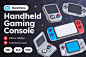 3D Gaming Console Illustrations 15款游戏设备行业营销展示3D图标icon国外设计素材_UIGUI