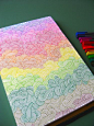 rainbow doodles...how pretty is this??