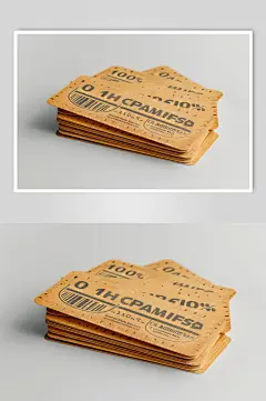 AI数字艺术代金券图片样机-众图网