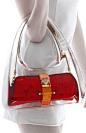 futuristic bag, transparent bag, Luis Vuitton bag, red bag, modern fashion, future, futuristic fashion