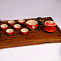梅纳雪原创正品陶瓷 桔色含香功夫茶具整套装 创意礼品