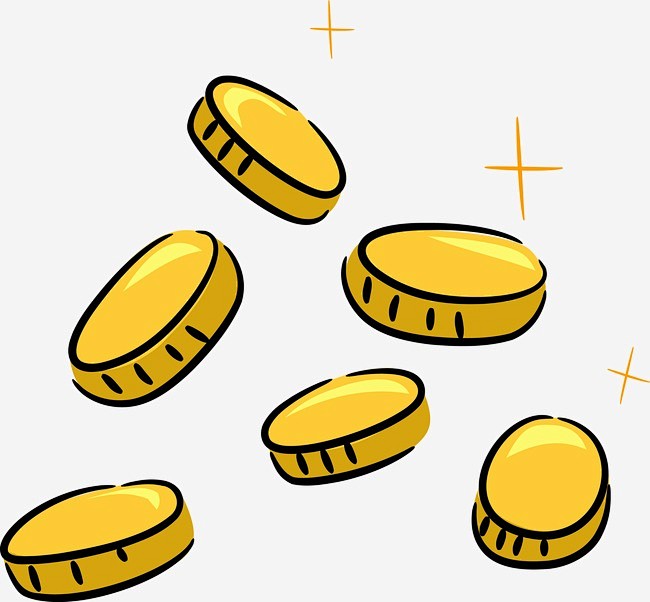 卡通手绘金币