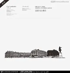凡尔赛宫版画矢量版画手绘线描稿城市建筑城市标志性建筑城市地标建筑法国旅游旅游景区自驾游国内外旅游景点旅游海报旅游设计素材法国凡尔赛宫 #经典#