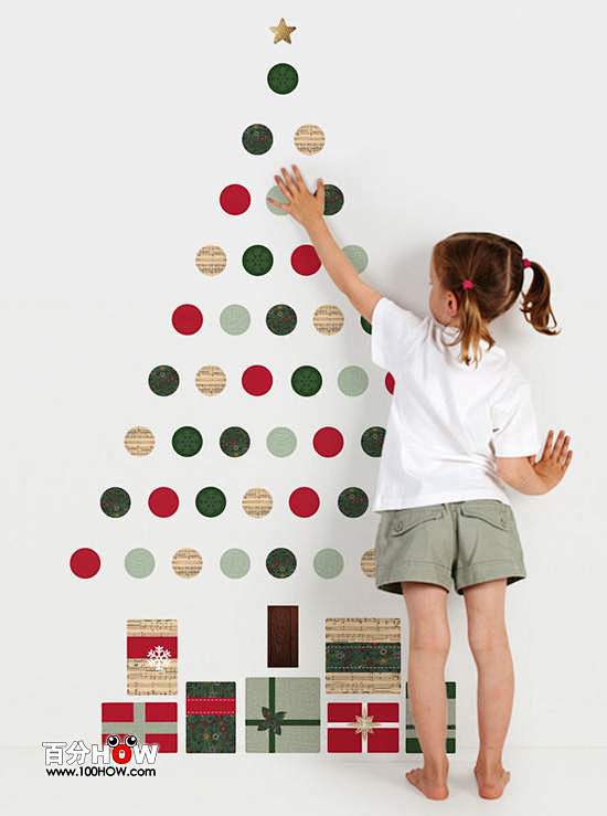 如何制作不同的圣诞树：墙面圣诞树(图文教...
