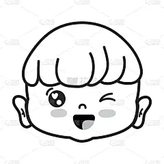 线头像男孩头与发型设计