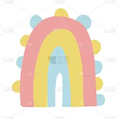 室内彩虹。摘要现代插图。时髦的向量。宝贝说明