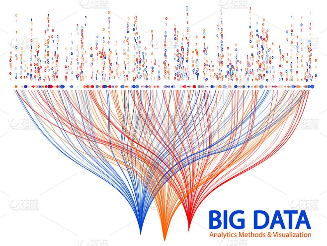 Big data visualization concept vector.素材-花瓣网