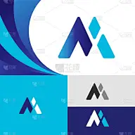 伟大的创意字母M初始标志设计矢量模板插图