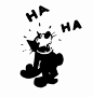 Cat, Happy, Silhouette, Cartoon, Funny