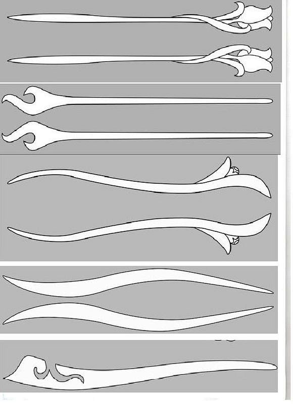 【长期定做】木簪，图纸如下_发簪买卖吧_...