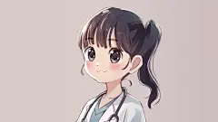 简约女性医生人物插画素材图