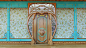 Cat world surreal room apartment fantasy door art Nouveau
