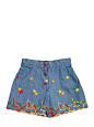 STELLA MCCARTNEY KIDS - 刺绣式条纹布短裤 - LUISAVIAROMA - 奢侈品购物全球配送 - 佛罗伦萨