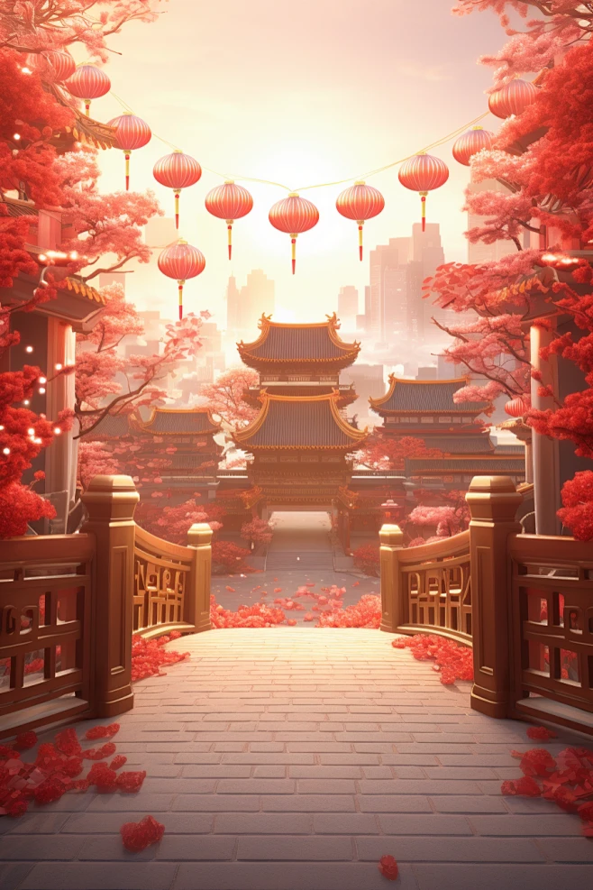 中式传统门楼直播中国风背景图-花瓣网