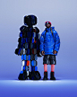 Photo by Moncler on October 14, 2023. May be pop art of 1 person, duffle coat, lego, sculpture, snowsuit, parka, glasses and text.