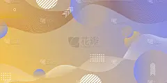 创造性的横向网站屏幕部分响应式网页设计项目开发。抽象几何图案的横幅布局模拟。企业登陆页面块矢量插图模