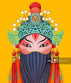 国潮风京剧戏剧人物形象