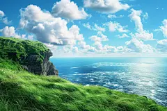 悬崖边海景高清壁纸