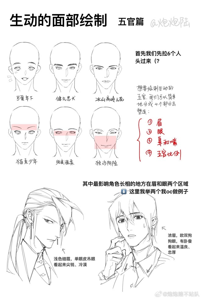生动的面部绘制②【五... - @炮炮陸...