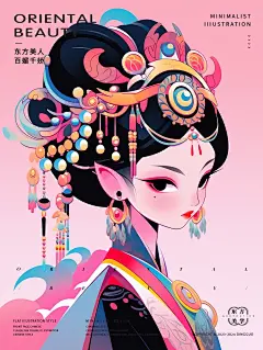 是最爱的风格～扁平风艺术文创人物卡通插画
