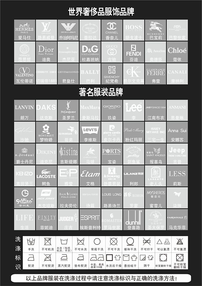 世界著名服装品牌logo图片