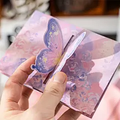 立体3d蝴蝶贺卡可手写diy高级感ins信封折叠卡片生日情侣祝福卡纸-淘宝网
