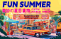 美式复古夏日集市派对活动海报展板-源文件-采灵感-cailinggan.com